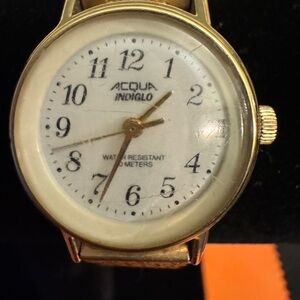 Acqua Indiglow by Timex Gold Ladies Watch with Speidel Stretch Band